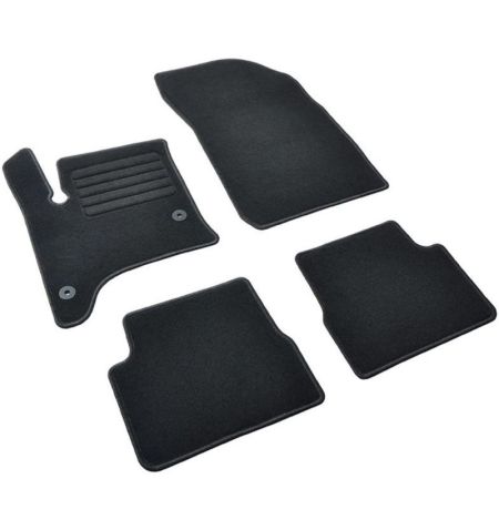 Autokoberce textilní přesné černé / černé obšití - Alfa Romeo Junior Ibrida (2025-) 5-sedadel | Filson Store