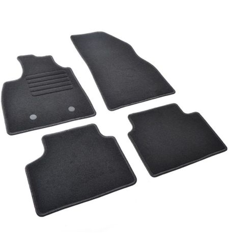 Autokoberce textilní přesné černé / černé obšití - Dacia Duster III (Typ P1310) HEV (2023-) 5-sedadel | Filson Store