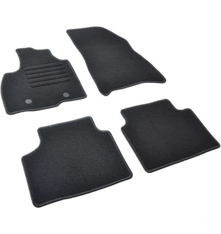 Autokoberce textilní přesné černé / černé obšití - Dacia Duster III (Typ P1310) MHEV (2023-) 5-sedadel | Filson Store