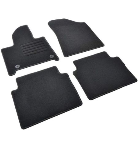 Autokoberce textilní přesné černé / černé obšití - Hyundai Santa Fe V (Typ MX5) (2023-) 5-sedadel | Filson Store