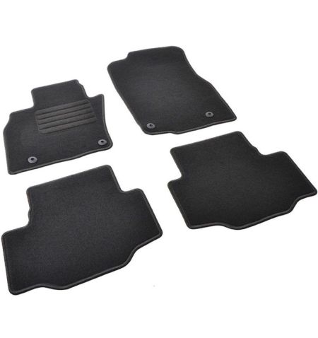 Autokoberce textilní přesné černé / černé obšití - Mazda CX-80 (2024-) 6-sedadel | Filson Store