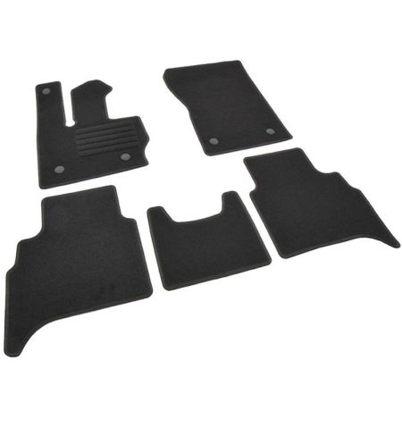 Autokoberce textilní přesné černé / černé obšití - Mercedes-Benz G-Klasse EQ (Typ W465) (2024-) 5-sedadel | Filson Store