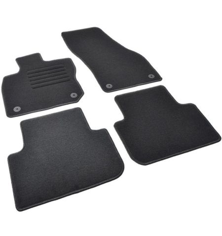 Autokoberce textilní přesné černé / černé obšití - Volkswagen Tiguan III (Typ CT1) (2023-) 5-sedadel | Filson Store