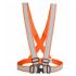 Výstražný reflexní kříž popruhy šle kšandy oranžové Aroso