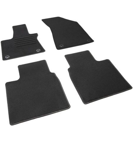 Autokoberce textilní přesné černé / černé obšití - MG HS Hybrid Plus (2025-) 5-sedadel