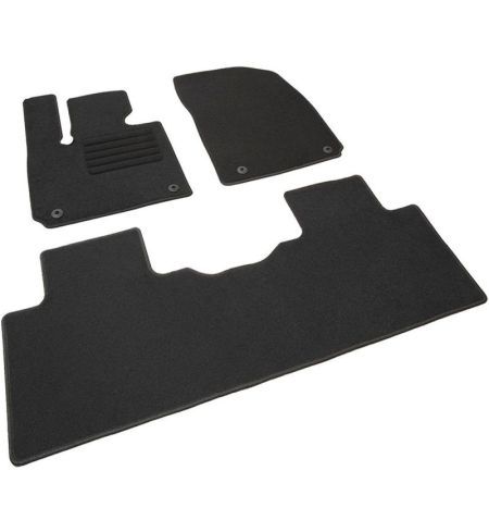 Autokoberce textilní přesné černé / černé obšití - Xpeng G9 (2022-) 5-sedadel