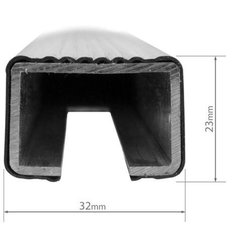 Střešní nosič / příčníky Thule SquareBar Evo Black - Dodge Caravan / Grand Caravan MPV (1996-2005) 5-dv - klasické podélníky ...