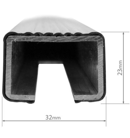 Střešní nosič / příčníky Thule SquareBar Evo Black - Nissan Chery Sedan (1982-1986) 4-dv - odtokové žlábky | Filson Store