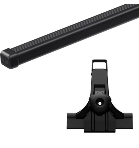 Střešní nosič / příčníky Thule SquareBar Evo Black - Mercedes-Benz 200-300 (Typ W123) Sedan (1978-1985) 4-dv - odtokové žlábk...