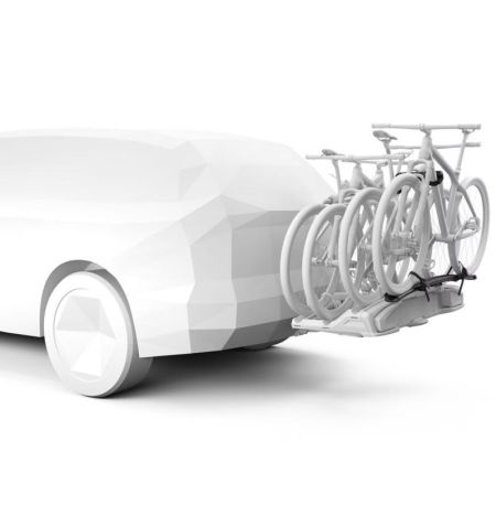 Nosič na tažné zařízení na 2+1 kola / elektrokola / Fatbike Thule VeloSpace 3 - sklopný skládací / černý / s rozšířením o 1 k...