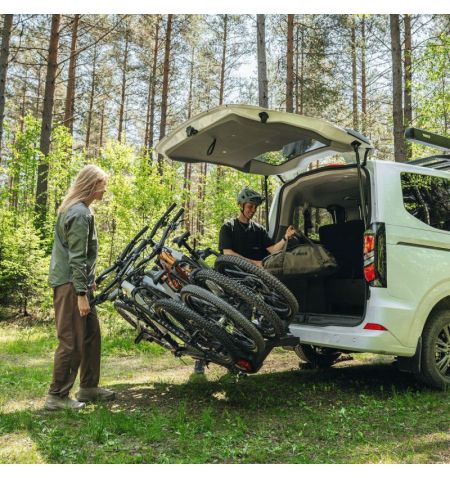 Nosič na tažné zařízení na 2+1 kola / elektrokola / Fatbike Thule VeloSpace 3 - sklopný skládací / černý / s rozšířením o 1 k...