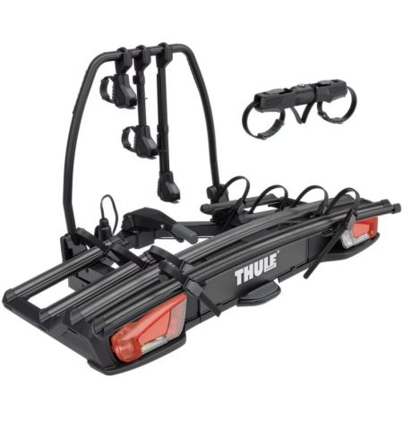 Nosič na tažné zařízení na 3+1 kola / elektrokola / Fatbike Thule VeloSpace 3 - sklopný skládací / černý / s rozšířením o 1 k...