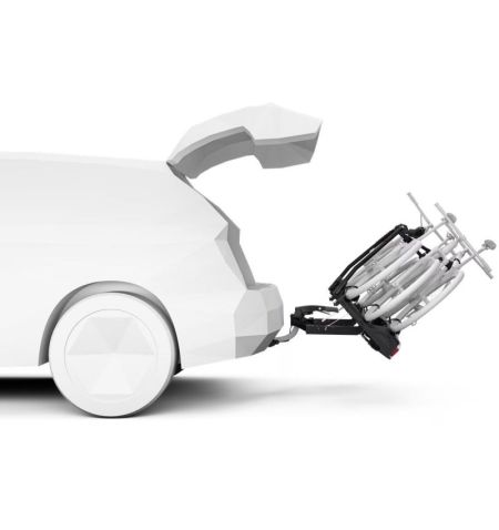 Nosič na tažné zařízení na 3+1 kola / elektrokola / Fatbike Thule VeloSpace 3 - sklopný skládací / černý / s rozšířením o 1 k...