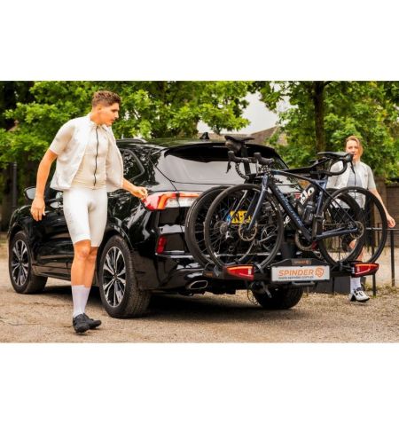 Nosič na tažné zařízení na 2 kola / elektrokola Spinder TX2L - sklopný skládací na karbonové rámy | Filson Store