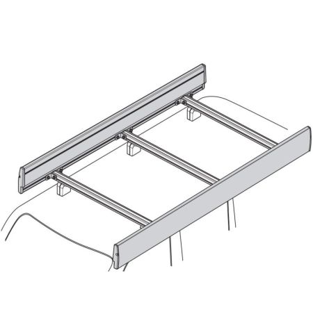 Bočnice proti posunutí nákladu mimo okraj střešního nosiče Menabo Professional 140cm - sada 2ks / aluminium | Filson Store