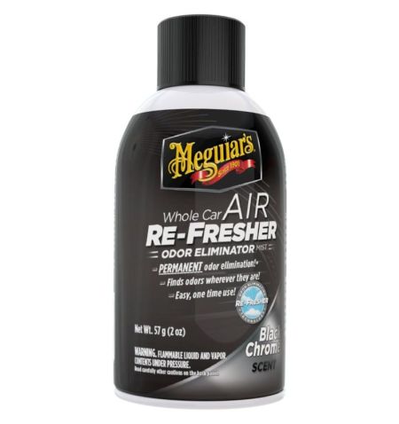 Meguiars Air Re-Fresher Black Chrome - Čistič klimatizace pohlcovač pachů osvěžovač vzduchu 57g