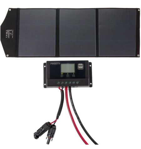 Solární panel rozkládací přenosný s PWM regulátorem ProUser SB100 105W 12V 129x55cm - do auta / na kempování | Filson Store