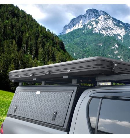 Střešní autostan Aroso Schwarzwald pro 3 osoby - s aluminiovou skořepinou / šedý / 4 ližiny | Filson Store