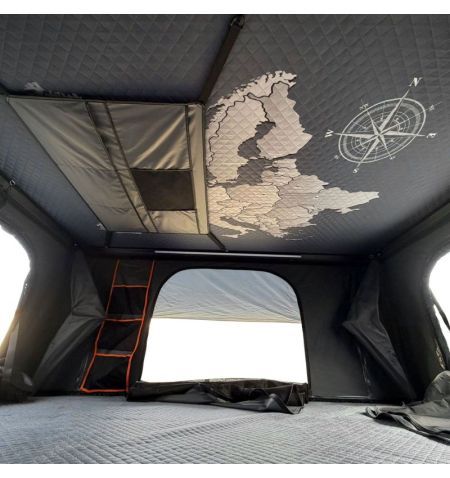 Střešní autostan Aroso Schwarzwald pro 3 osoby - s aluminiovou skořepinou / šedý / 4 ližiny | Filson Store