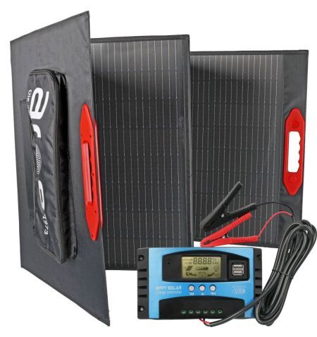 Solární panel rozkládací přenosný s MPPT regulátorem 200W 12V/24V 200x60cm - do auta / na kempování | Filson Store