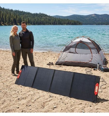 Solární panel rozkládací přenosný s MPPT regulátorem 200W 12V/24V 200x60cm - do auta / na kempování | Filson Store
