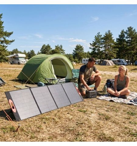 Solární panel rozkládací přenosný s MPPT regulátorem 200W 12V/24V 200x60cm - do auta / na kempování | Filson Store
