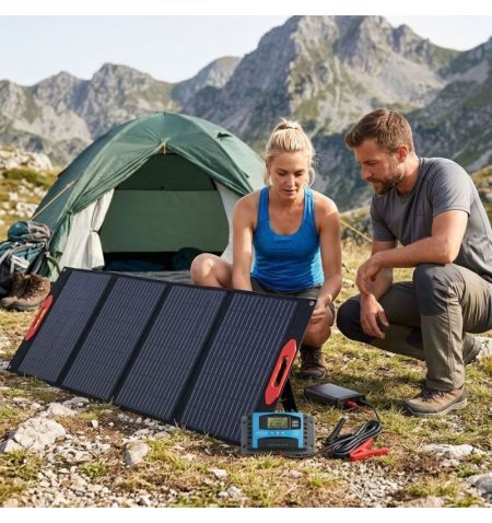 Solární panel rozkládací přenosný s MPPT regulátorem 200W 12V/24V 200x60cm - do auta / na kempování | Filson Store