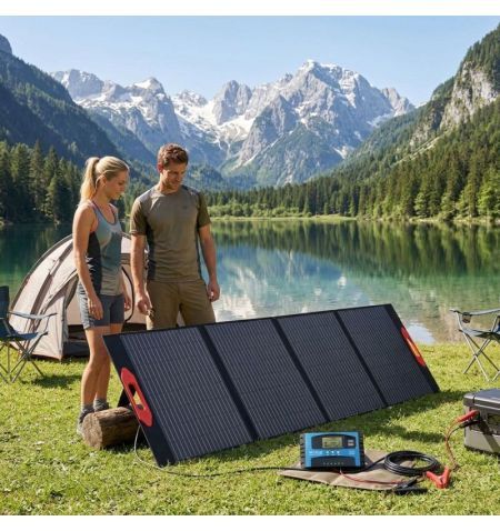 Solární panel rozkládací přenosný s MPPT regulátorem 200W 12V/24V 200x60cm - do auta / na kempování | Filson Store