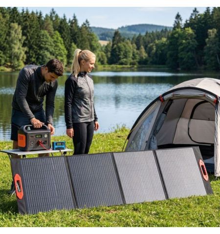 Solární panel rozkládací přenosný s MPPT regulátorem 200W 12V/24V 200x60cm - do auta / na kempování | Filson Store