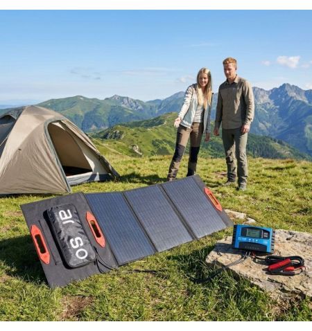 Solární panel rozkládací přenosný s MPPT regulátorem 200W 12V/24V 200x60cm - do auta / na kempování | Filson Store