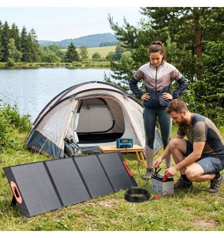 Solární panel rozkládací přenosný s MPPT regulátorem 200W 12V/24V 200x60cm - do auta / na kempování | Filson Store