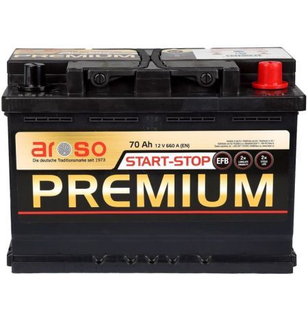 Autobaterie / akumulátor kyselino-olověný Aroso Premium EFB Start-Stop 12V 70Ah 660A EN | Filson Store