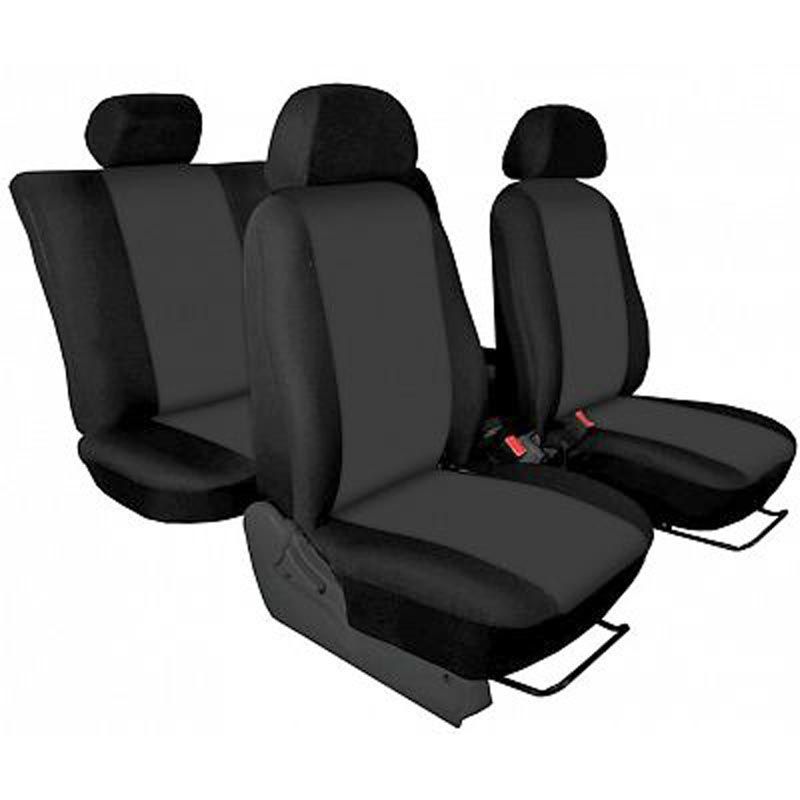 Autopotahy přesné Opel Vivaro B (2014-2019) sedadla 1+2 / prostřední integrovaná hlavová opěrka - design Torino tmavě šedá