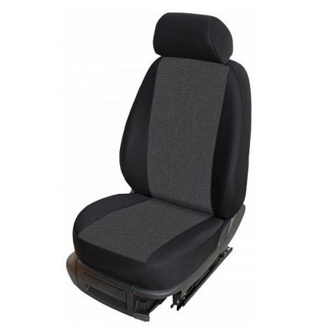 Autopotahy přesné na sedadla Opel Vivaro B (2014-2019) sedadla 1+2 / prostřední integrovaná hlavová opěrka - design Torino F ...