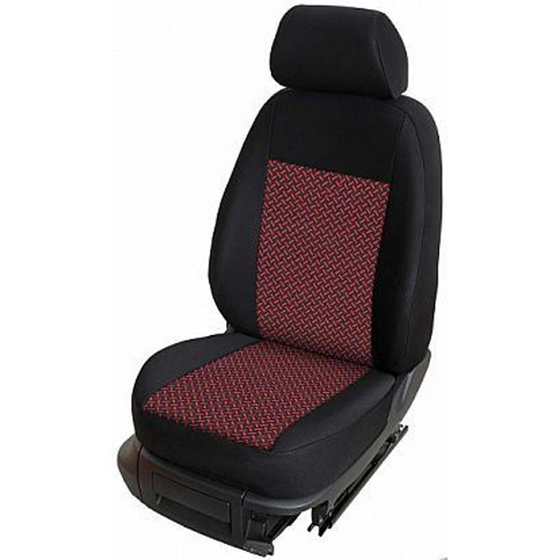 Autopotahy přesné na sedadla Opel Vivaro B (2014-2019) sedadla 1+2 / prostřední integrovaná hlavová opěrka - design Prato B