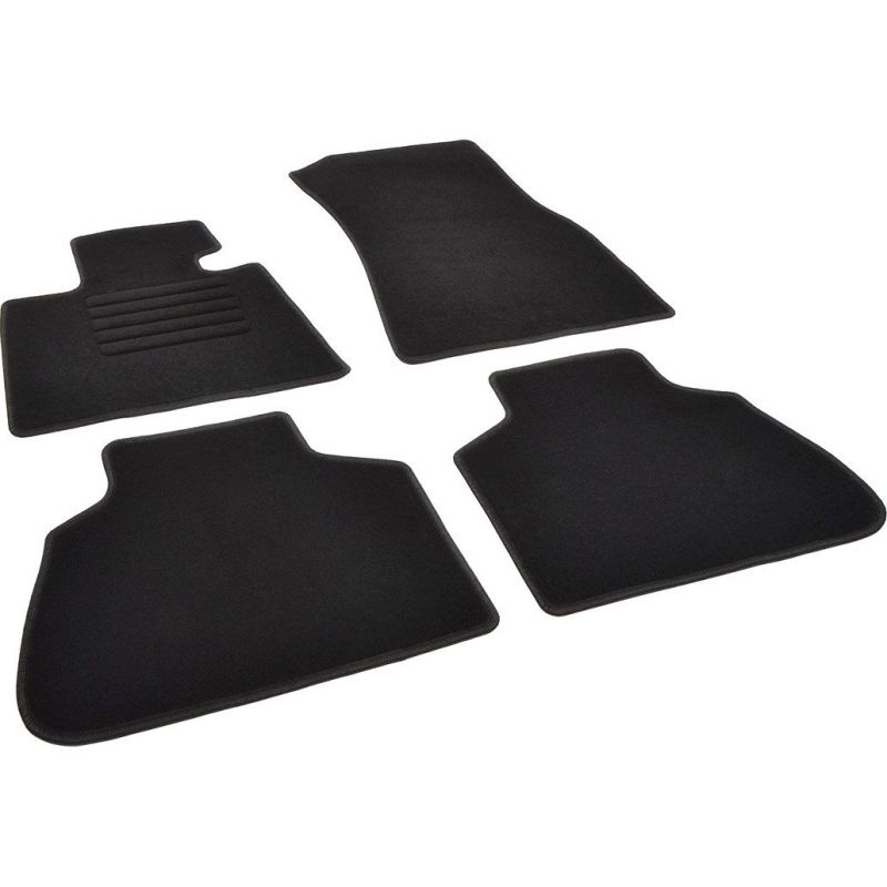 Autokoberce textilní přesné černé / černé obšití - BMW X7 (Typ G07) (2019-2023) 5-sedadel