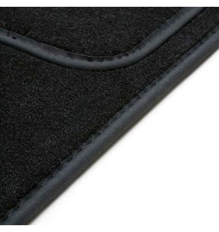 Autokoberce textilní přesné černé / černé obšití - Dacia Logan I (2004-2013) 7-sedadel | Filson Store