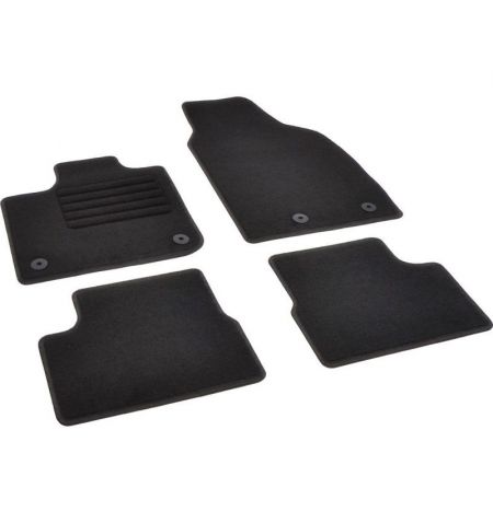 Autokoberce textilní přesné černé / černé obšití - Fiat 500e (2020-2023) 5-sedadel | Filson Store