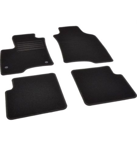 Autokoberce textilní přesné černé / černé obšití - Fiat Panda III (Typ 312/319) (2011-2023) 5-sedadel | Filson Store