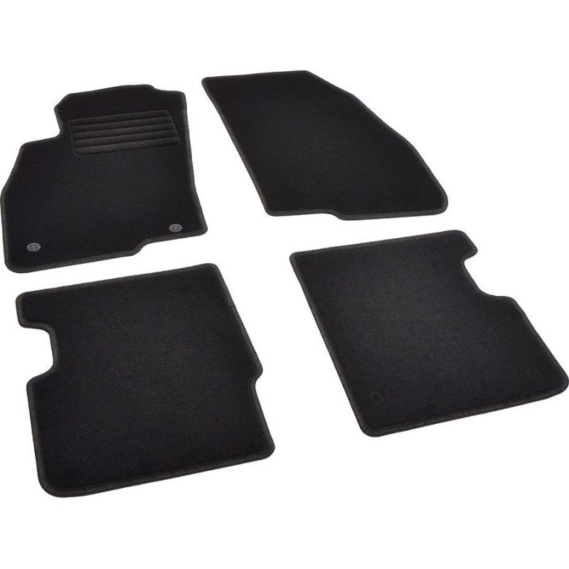 Autokoberce textilní přesné černé / černé obšití - Fiat Punto III (Typ 199) (2012-2018) 5-sedadel