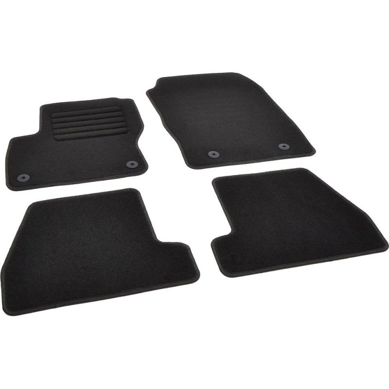 Autokoberce textilní přesné černé / černé obšití - Ford Focus III (Typ DYB) (2015-2018) 5-sedadel