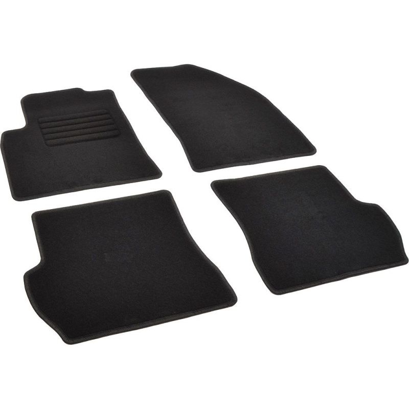 Autokoberce textilní přesné černé / černé obšití - Ford Fusion (2006-2012) 5-sedadel