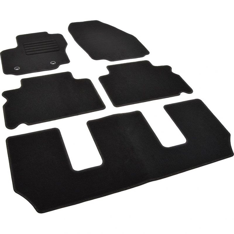 Autokoberce textilní přesné černé / černé obšití - Ford Galaxy II (Typ WA6) (2012-2015) 7-sedadel