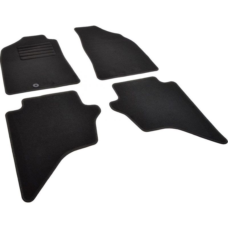 Autokoberce textilní přesné černé / černé obšití - Ford Ranger III (2006-2012) 5-sedadel
