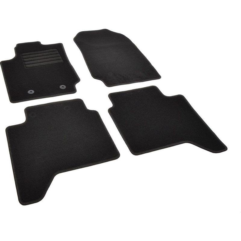 Autokoberce textilní přesné černé / černé obšití - Ford Ranger IV (Typ T6/PX) (2011-2016) 5-sedadel