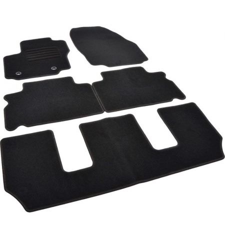 Autokoberce textilní přesné černé / černé obšití - Ford S-Max I (2006-2012) 7-sedadel | Filson Store