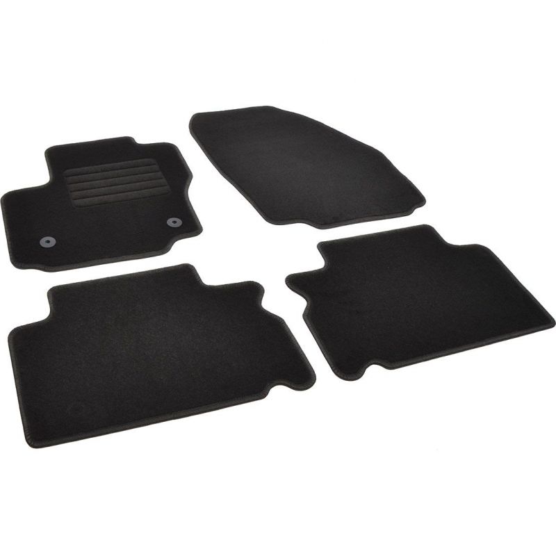 Autokoberce textilní přesné černé / černé obšití - Ford S-Max I (2012-2015) 5-sedadel