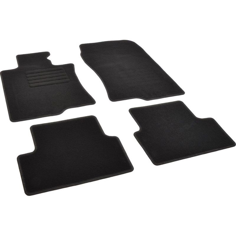 Autokoberce textilní přesné černé / černé obšití - Honda Accord VIII (Typ CW) (2008-2015) bez fixací na podlaze 5-sedadel