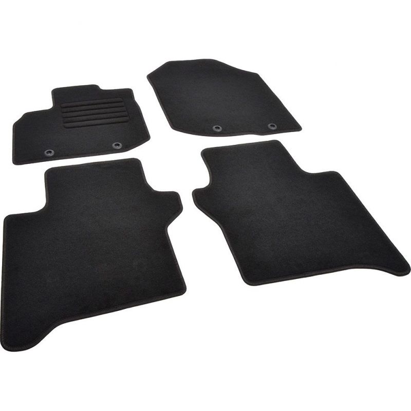 Autokoberce textilní přesné černé / černé obšití - Honda City V (Typ GM2/3) (2008-2014) 5-sedadel
