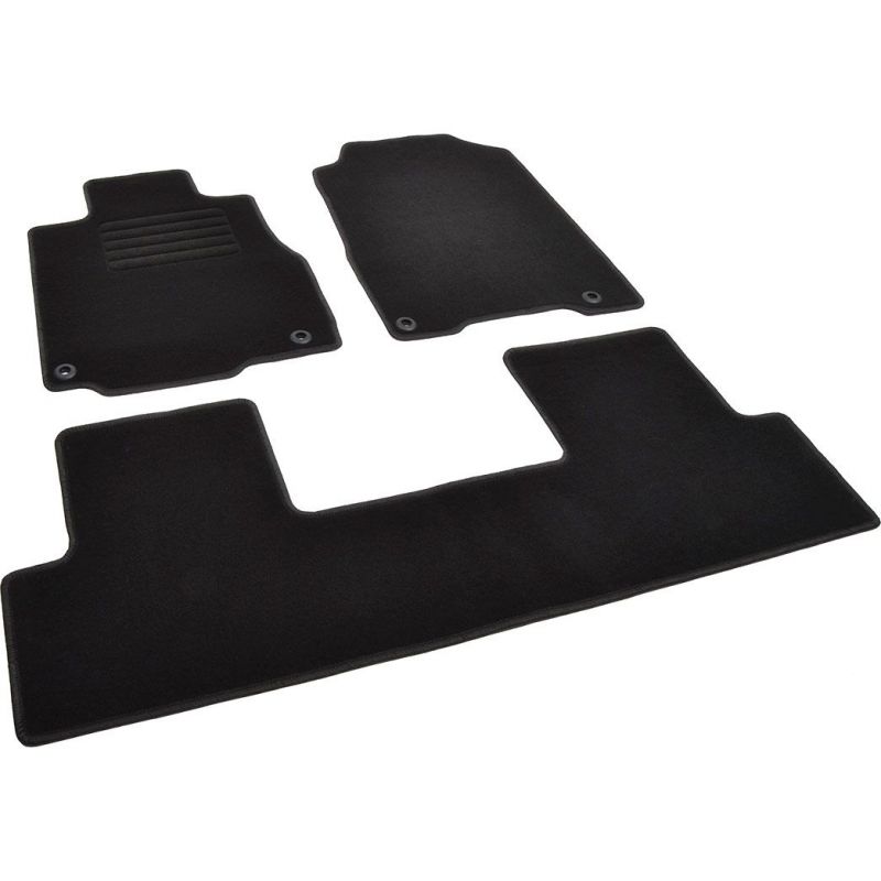 Autokoberce textilní přesné černé / černé obšití - Honda CR-V IV (Typ RM) (2012-2016) 5-sedadel